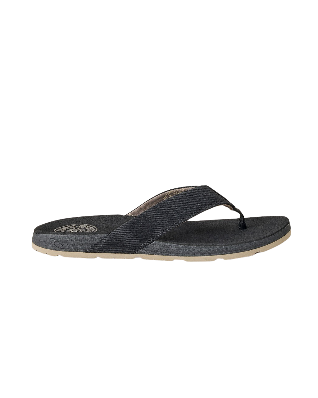Pacific Rinse Bloom Flip Flops in Black & Brown