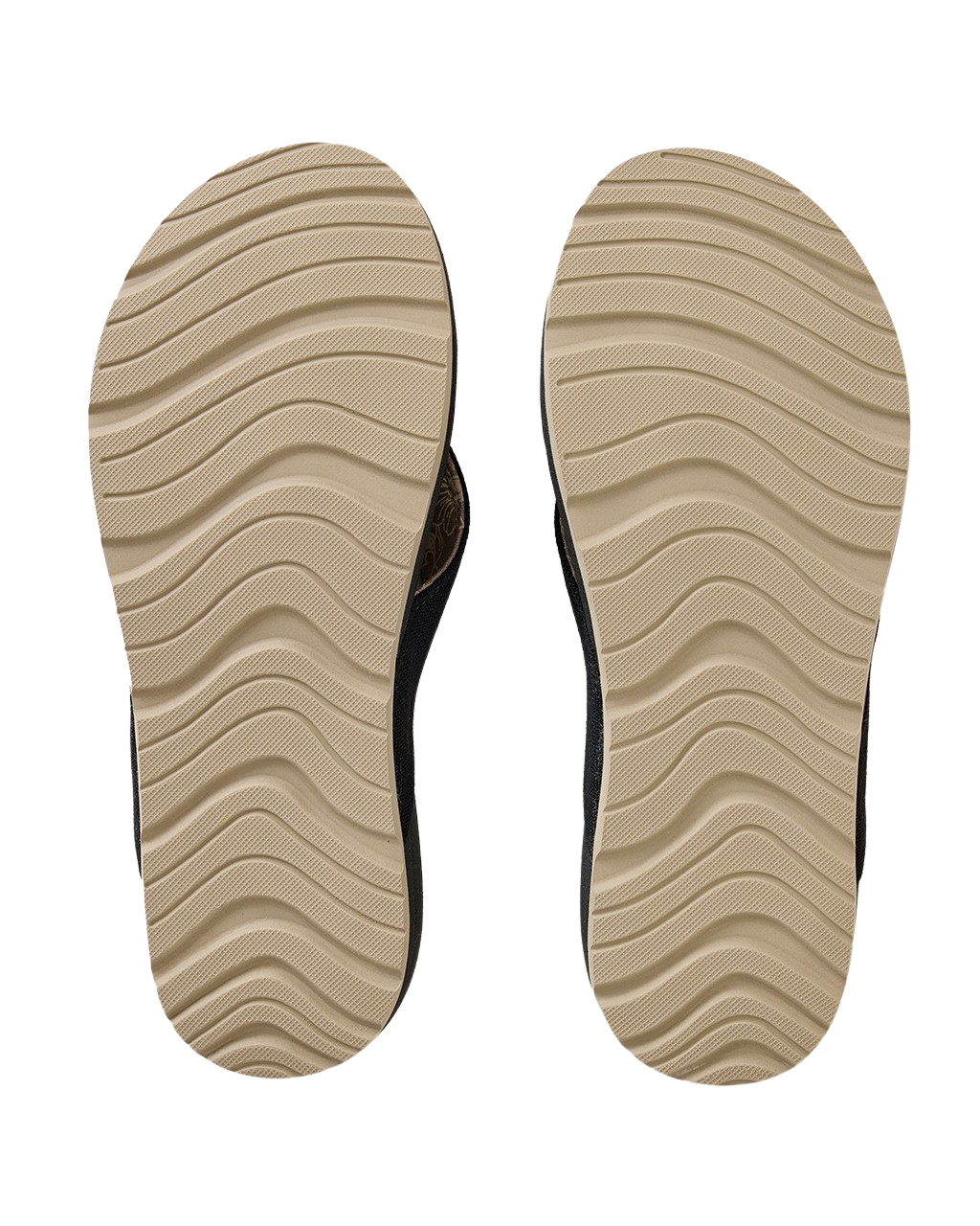 Pacific Rinse Bloom Flip Flops in Black & Brown