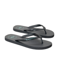Stapler Bloom Flip Flops in Washed Black