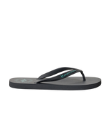 Stapler Bloom Flip Flops in Washed Black