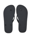 Stapler Bloom Flip Flops in Washed Black