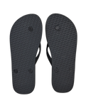 Stapler Bloom Flip Flops in Washed Black