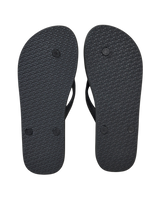 Stapler Bloom Flip Flops in Washed Black