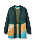 Scenic Long Knitted Cardigan in Scenic Dark Fern