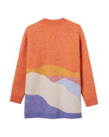 The Passenger Womens Scenic Cardigan in Scenic Sunrise Orange