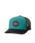 The Rip Curl Mens Routine Curve Trucker Cap in Black & Blue
