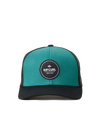 The Rip Curl Mens Routine Curve Trucker Cap in Black & Blue