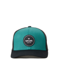 The Rip Curl Mens Routine Curve Trucker Cap in Black & Blue