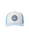 The Rip Curl Mens Routine Curve Trucker Cap in Bone & Blue