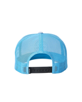 The Rip Curl Mens Routine Curve Trucker Cap in Bone & Blue