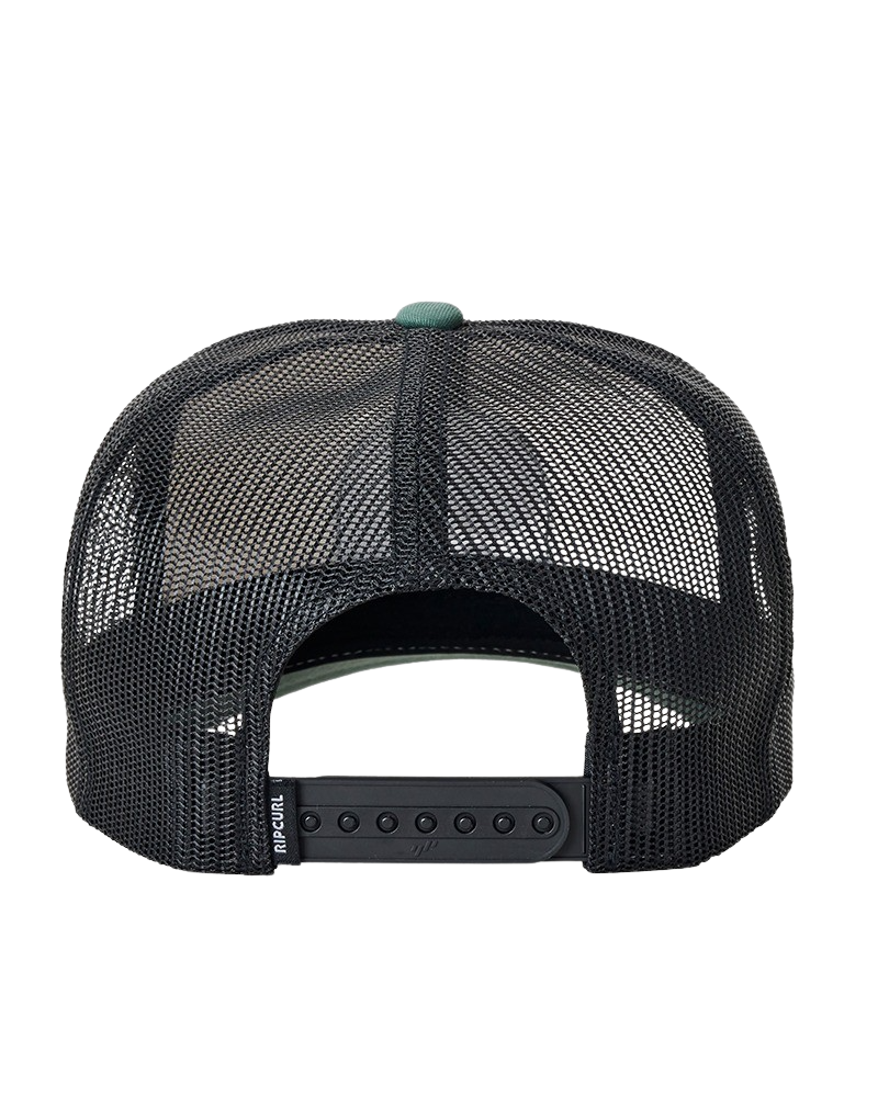 Custom Curve Trucker Cap in Bone & Aloe