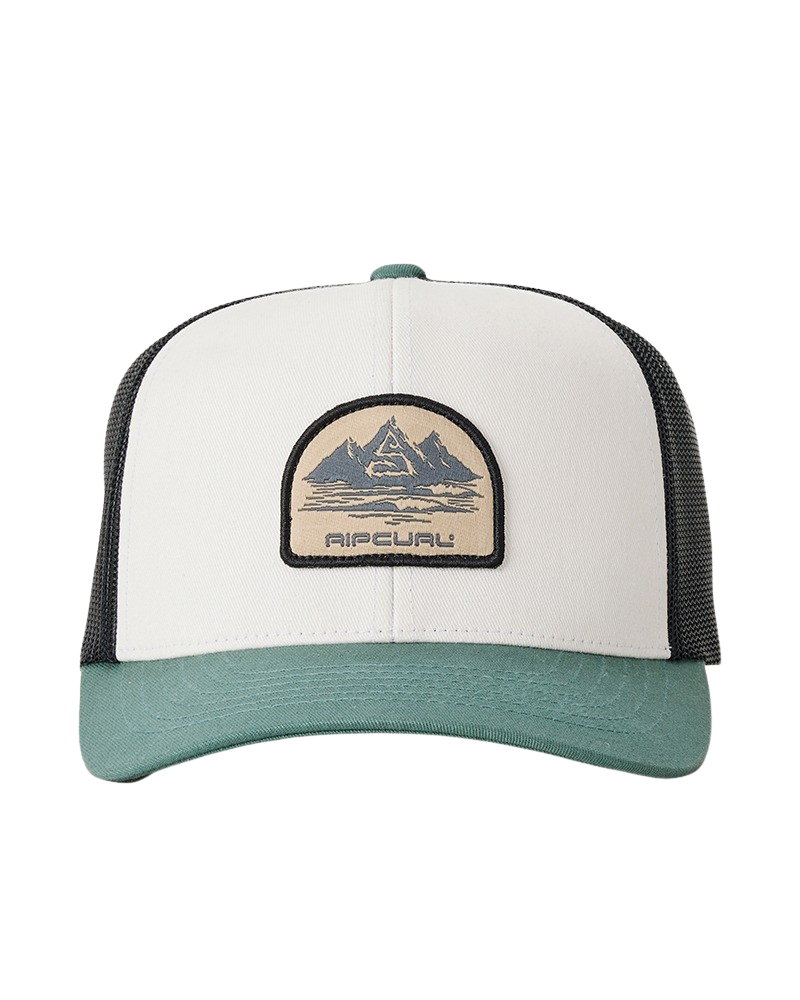 Custom Curve Trucker Cap in Bone & Aloe