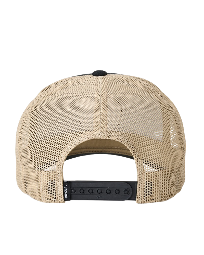 Custom Curve Trucker Cap in Black & Khaki