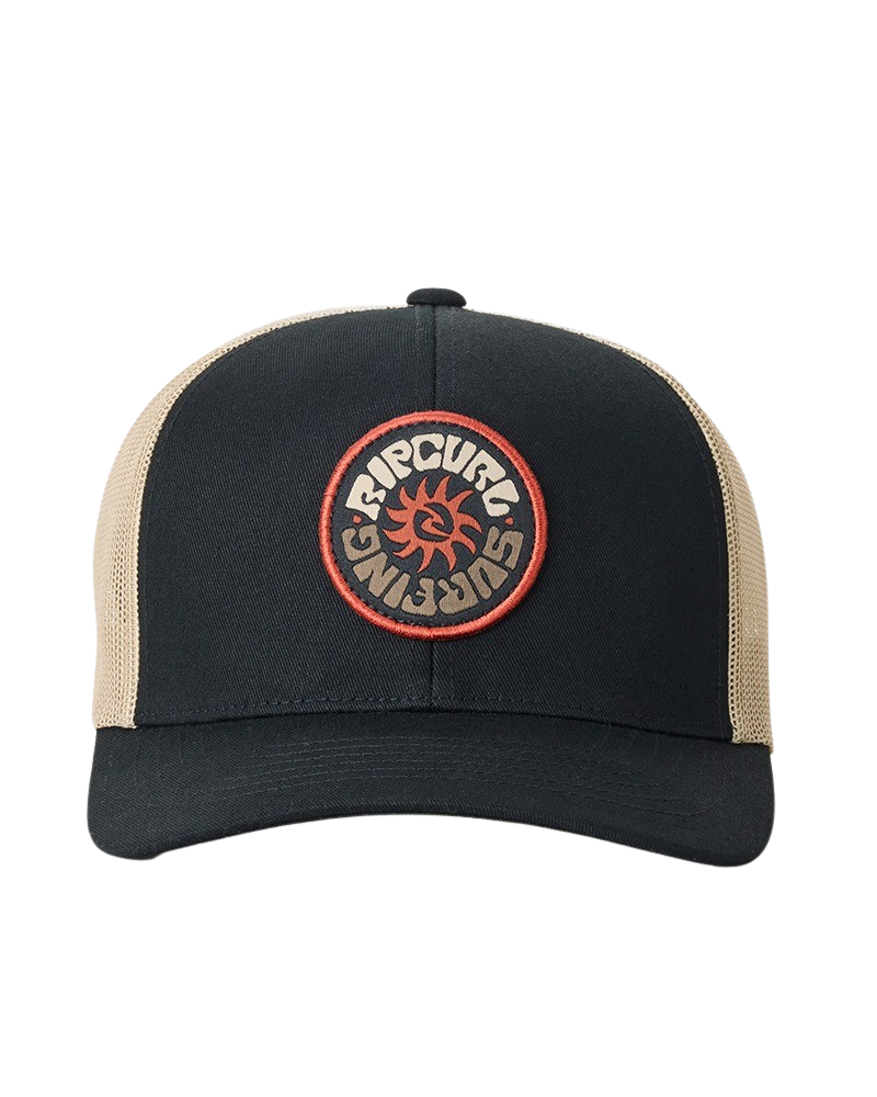 Custom Curve Trucker Cap in Black & Khaki
