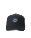 The Rip Curl Mens Custom Curve Trucker Cap in Black & Purple