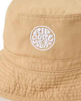 The Rip Curl Mens Wetty Icon Bucket Hat in Khaki