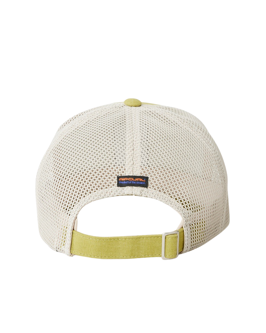 The Rip Curl Mens Search Dawn Trucker Cap in Kiwi