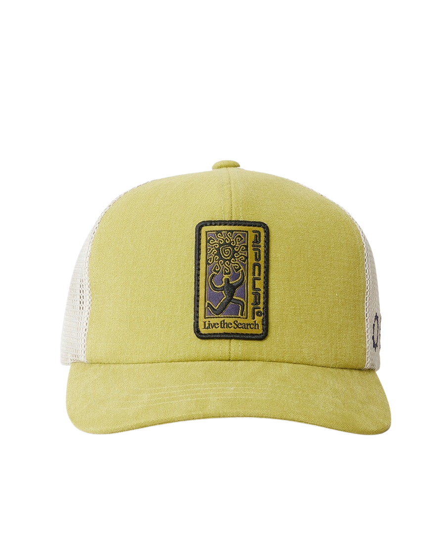 The Rip Curl Mens Search Dawn Trucker Cap in Kiwi