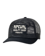 Pacific Rinse Trucker Cap in Black