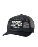 Pacific Rinse Trucker Cap in Black