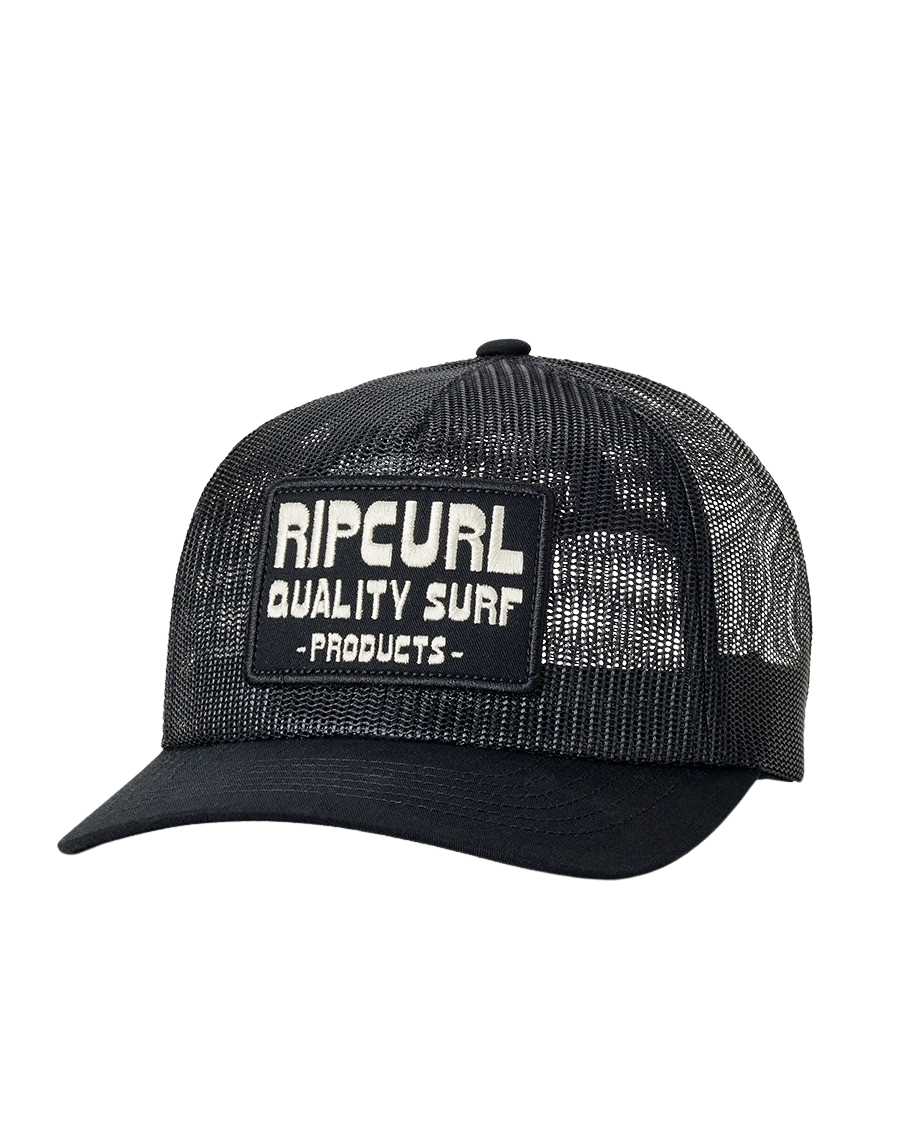 Pacific Rinse Trucker Cap in Black