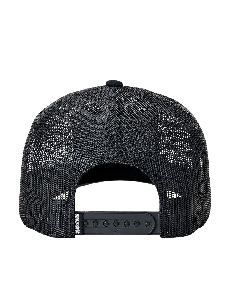 Pacific Rinse Trucker Cap in Black