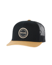 The Rip Curl Mens Routine 2.0 Trucker Cap in Black & Khaki