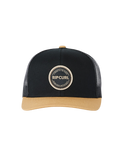 The Rip Curl Mens Routine 2.0 Trucker Cap in Black & Khaki
