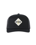 The Rip Curl Mens Custom Badge Trucker Cap in Black