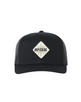The Rip Curl Mens Custom Badge Trucker Cap in Black