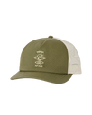 The Rip Curl Mens Search Icon Canvas Trucker Cap in Dark Olive