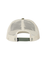 The Rip Curl Mens Search Icon Canvas Trucker Cap in Dark Olive