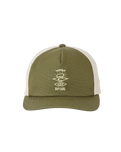 The Rip Curl Mens Search Icon Canvas Trucker Cap in Dark Olive