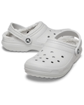 The Crocs Womens Classic Fuzz-Lined Clogs in Atmosphere