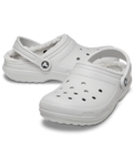 The Crocs Womens Classic Fuzz-Lined Clogs in Atmosphere