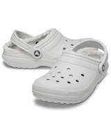 The Crocs Womens Classic Fuzz-Lined Clogs in Atmosphere