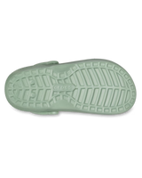 The Crocs Womens Classic Fuzz-Lined Clogs in Moss & Multi