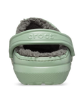 The Crocs Womens Classic Fuzz-Lined Clogs in Moss & Multi