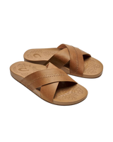 Kīpe‘a ‘Olu Leather Sliders in Sahara