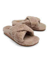 The Olukai Womens Hila Heu Slipper in Tan