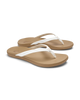The Olukai Womens Ho‘ōpio Maluā Flip Flops in Bright White & Warm Sand