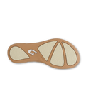The Olukai Womens Ho‘ōpio Maluā Flip Flops in Bright White & Warm Sand
