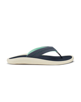 The Olukai Womens Ulele Flip Flops in Trench Blue & Trench Blue