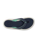 The Olukai Womens Ulele Flip Flops in Trench Blue & Trench Blue