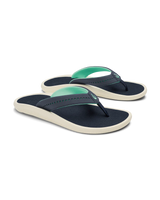 The Olukai Womens Ulele Flip Flops in Trench Blue & Trench Blue
