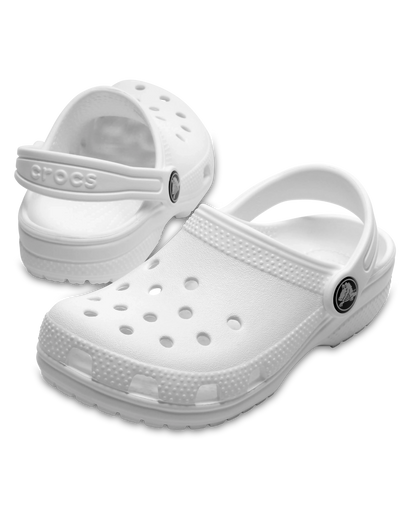 The Crocs Girls Girls Classic Clogs in White