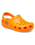 The Crocs Boys Boys Classic Clogs in Orange Zing