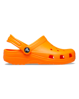 The Crocs Boys Boys Classic Clogs in Orange Zing