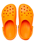 The Crocs Boys Boys Classic Clogs in Orange Zing