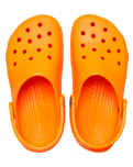 The Crocs Boys Boys Classic Clogs in Orange Zing